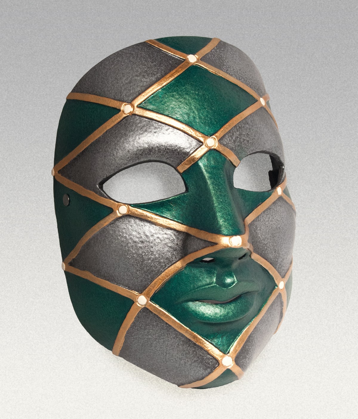 Neutral Harlequin Mask - Handmade Latex Masquerade by Atelier Pirate